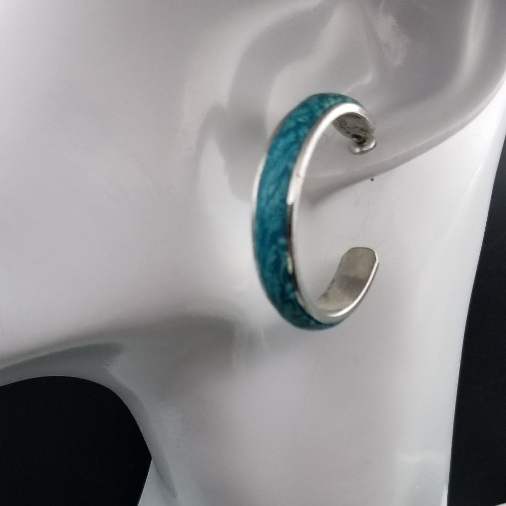 Victorian wallflower hoop earrings E263